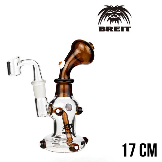 DAB Bong Verre - Bubbler Breit Brun (17cm)