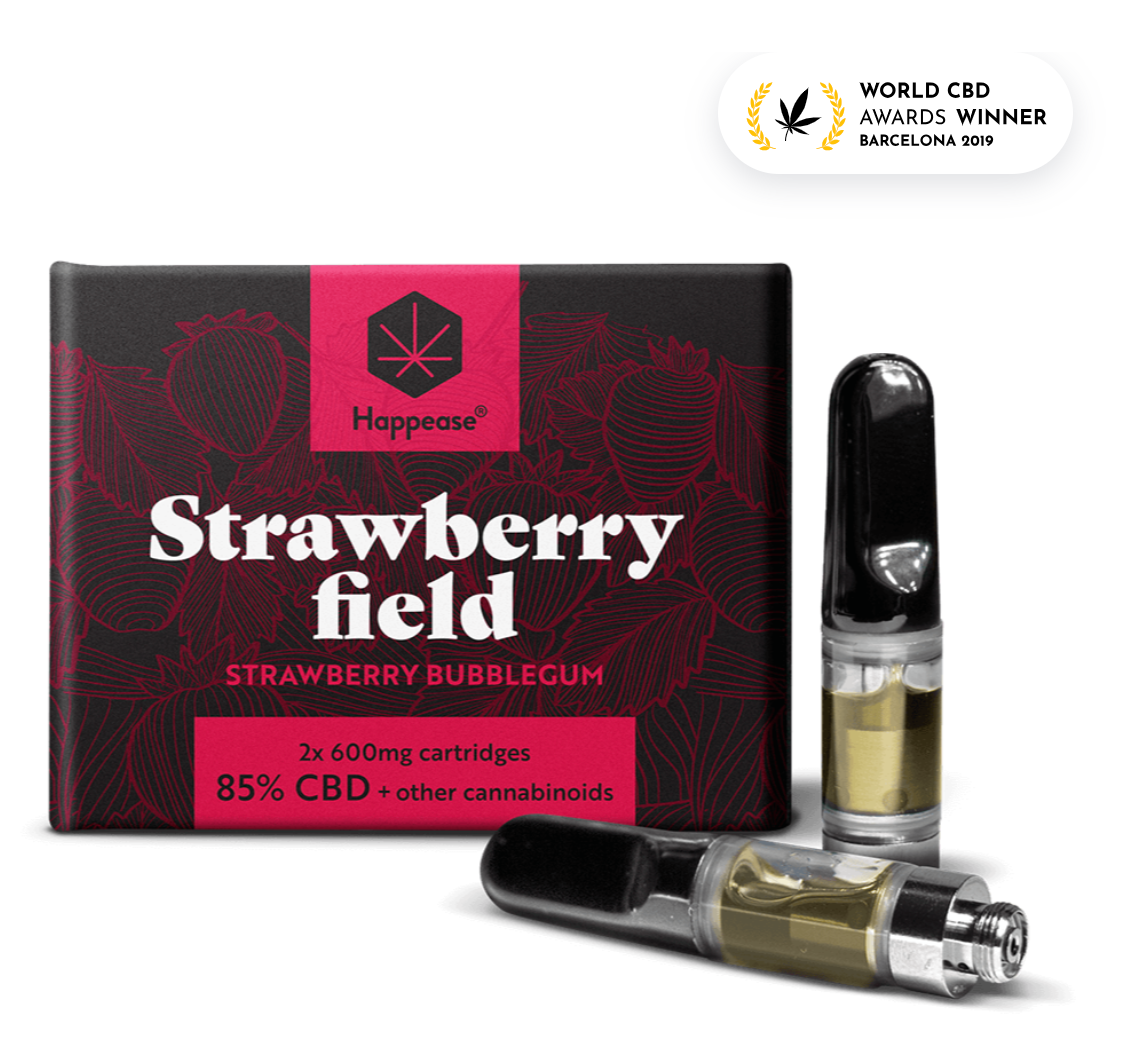 Happease Vape Pen "Refill" - 2X Strawberry Field "Strawberry Bubblegum" (85% CBD)