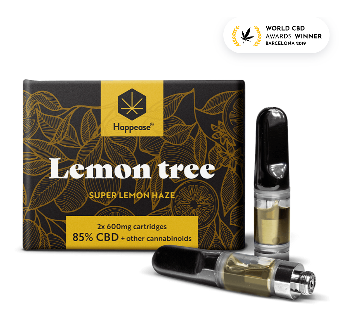 Happease Vape Pen "Refill" - 2X Lemon Tree "Super Lemon Haze" (85% CBD)