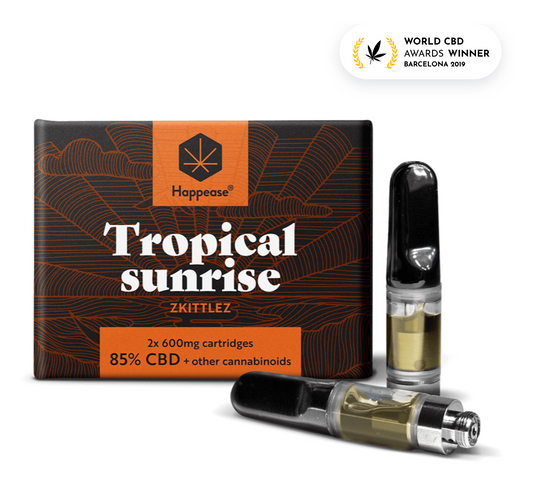 Happease Vape Pen "Refill" - 2X Tropical Sunrise "Zkittlez" (85% CBD)