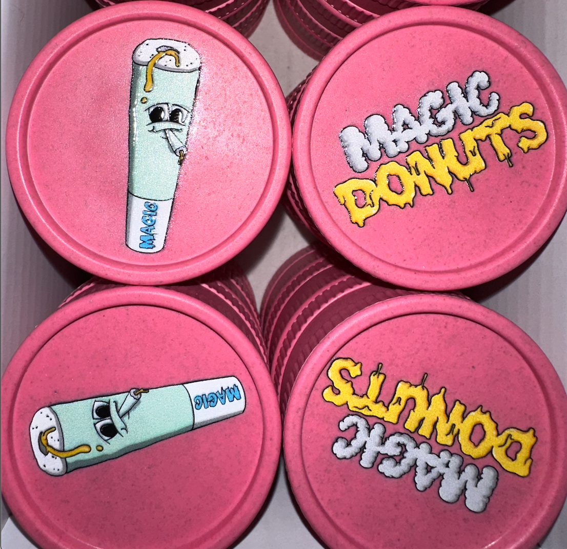 Magic King Pink Hemp Grinder - Magic Donuts