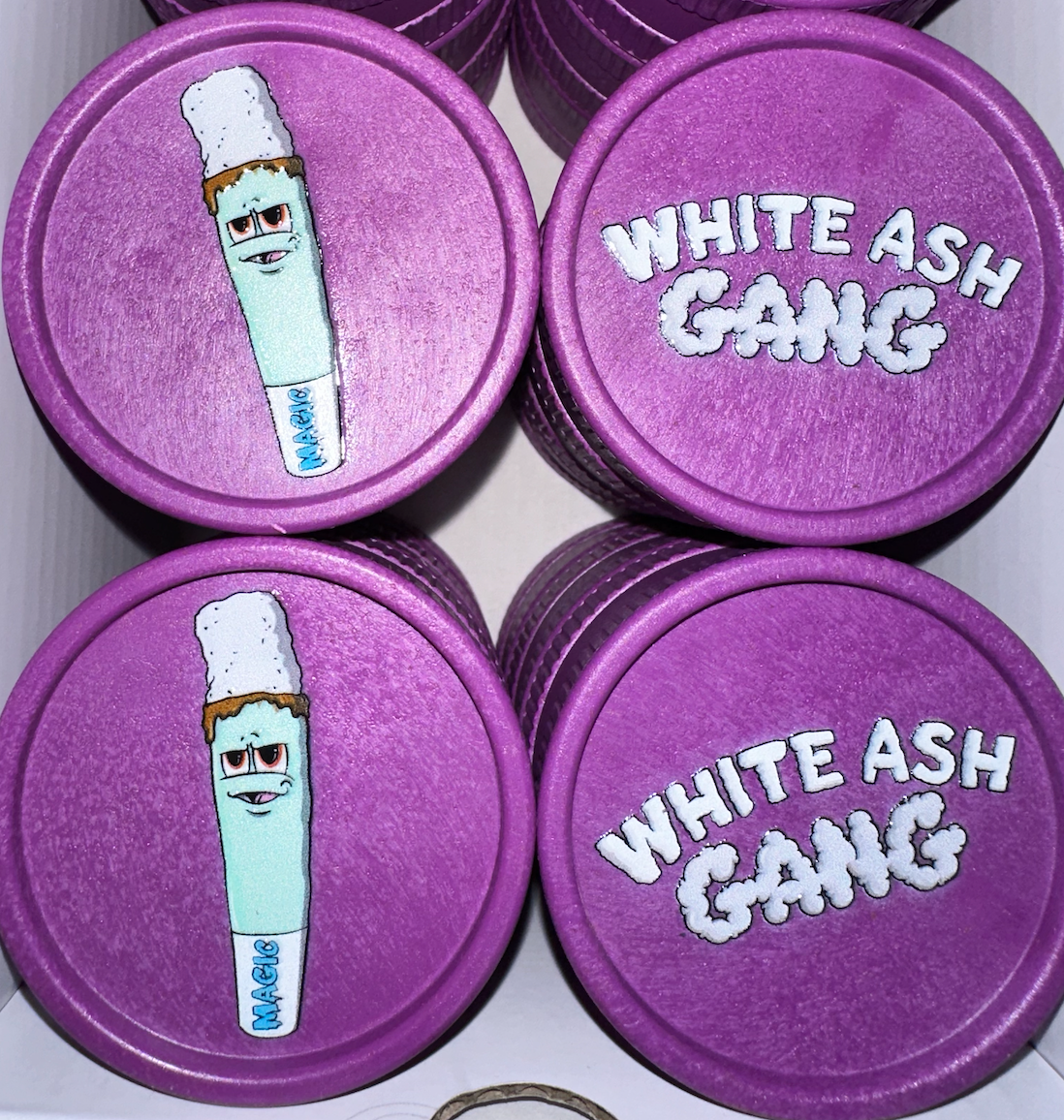Magic King Purple Hemp Grinder - White Ash Gang