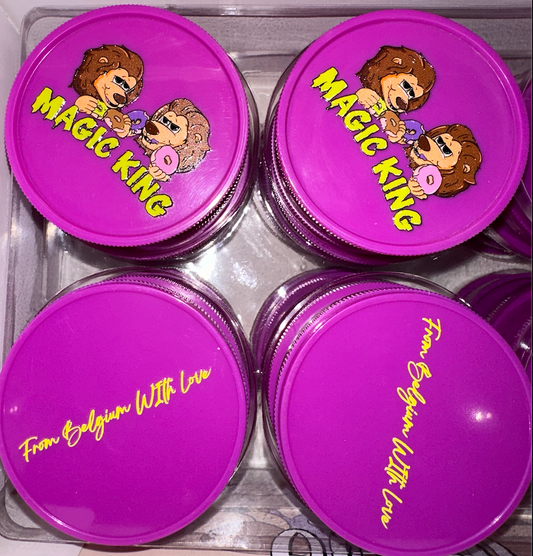 Magic King Grinder Plastique Mauve - Lions Donuts (2pièces)