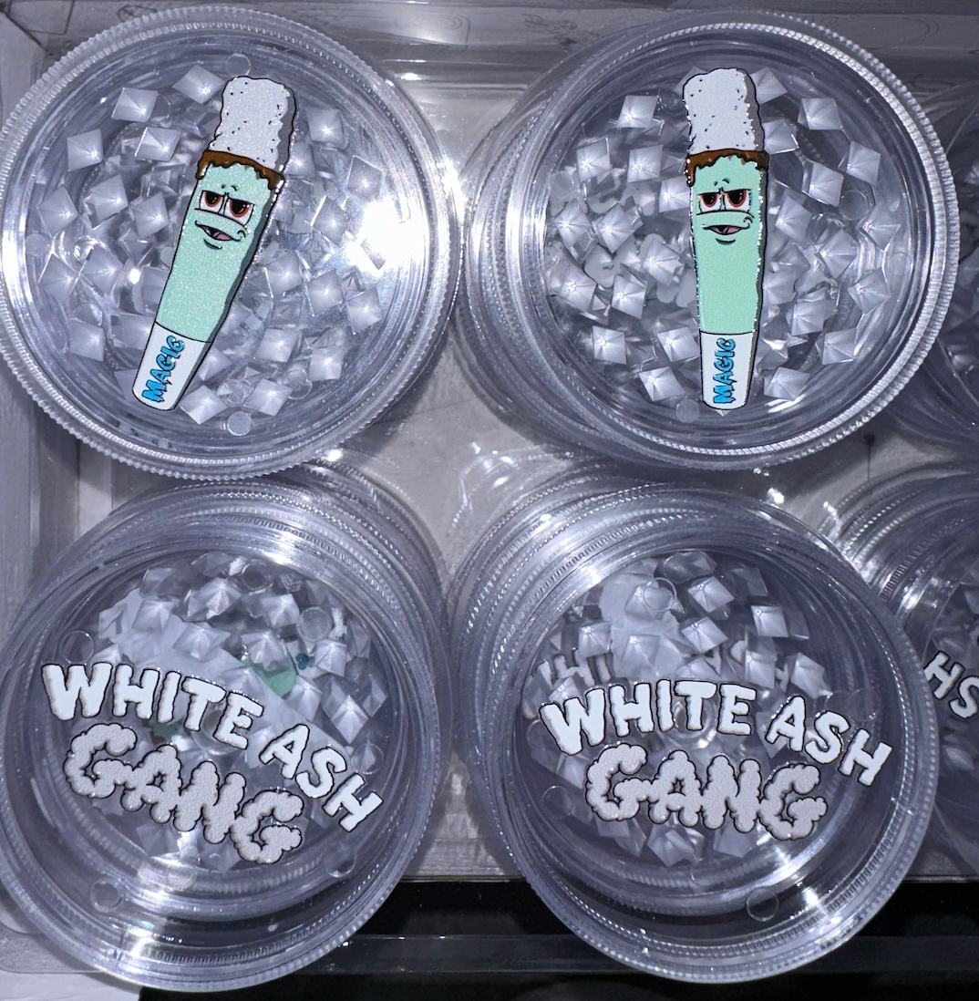 Magic King Transparent Grinder Plastique - White Ash Gang