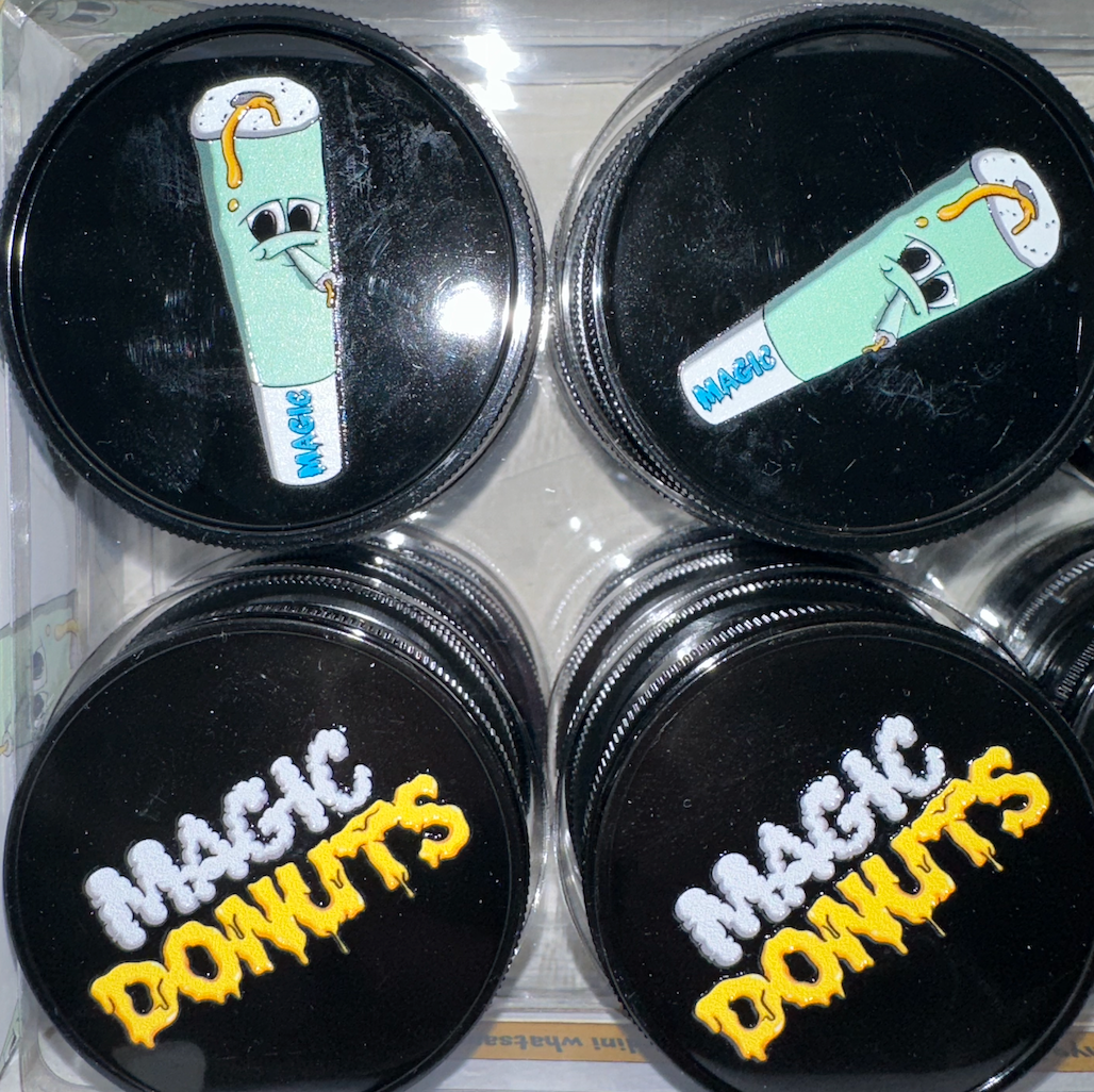 Magic King Grinder Plastique Noir - Magic Donuts (2pièces)