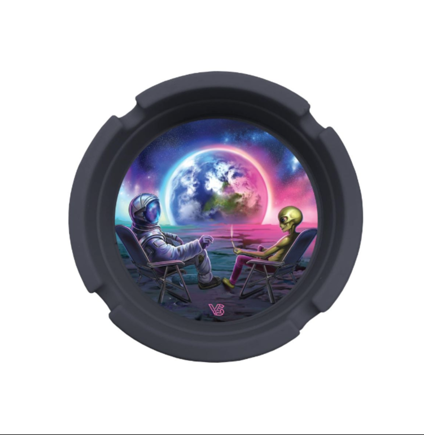 Cendrier Silicone Rond - Alien Astronaute