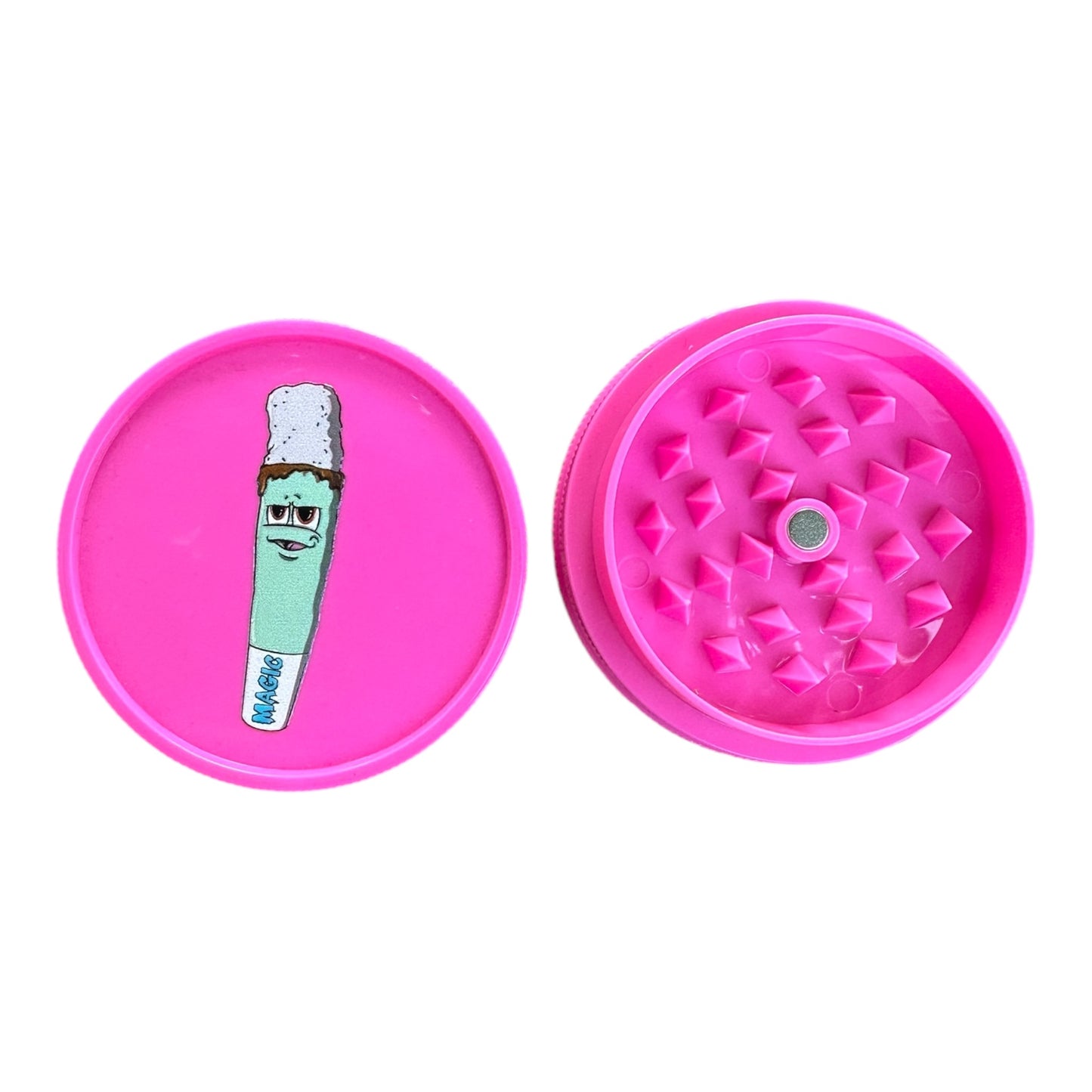 Magic King Grinder Plastique Rose - White Ash Gang (2pièces)