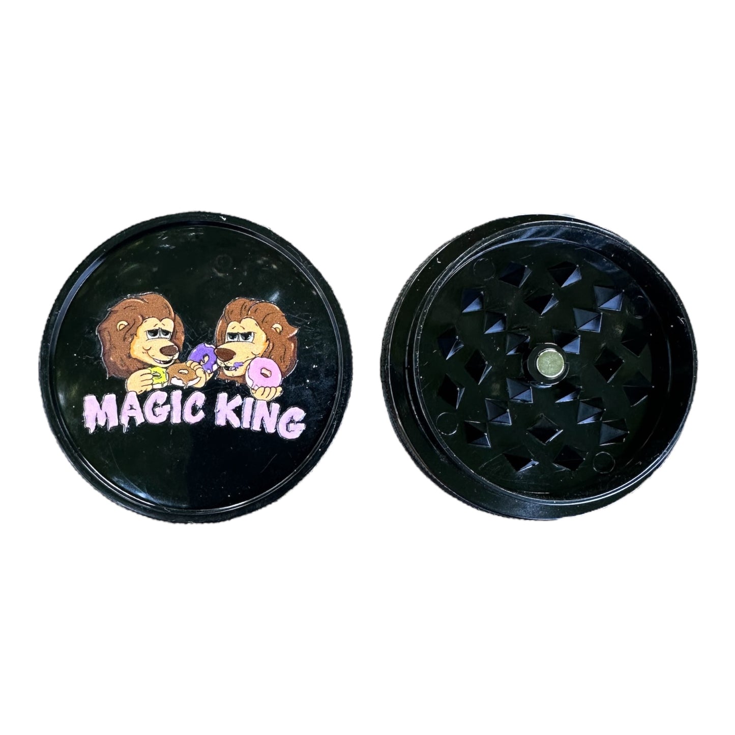 Magic King Grinder Plastique Noir - Lions Donuts (2pièces)