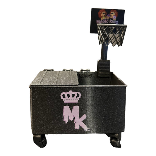 Magic King Cendrier De Table - Poubelle Roulette Avec Panier De Basketball