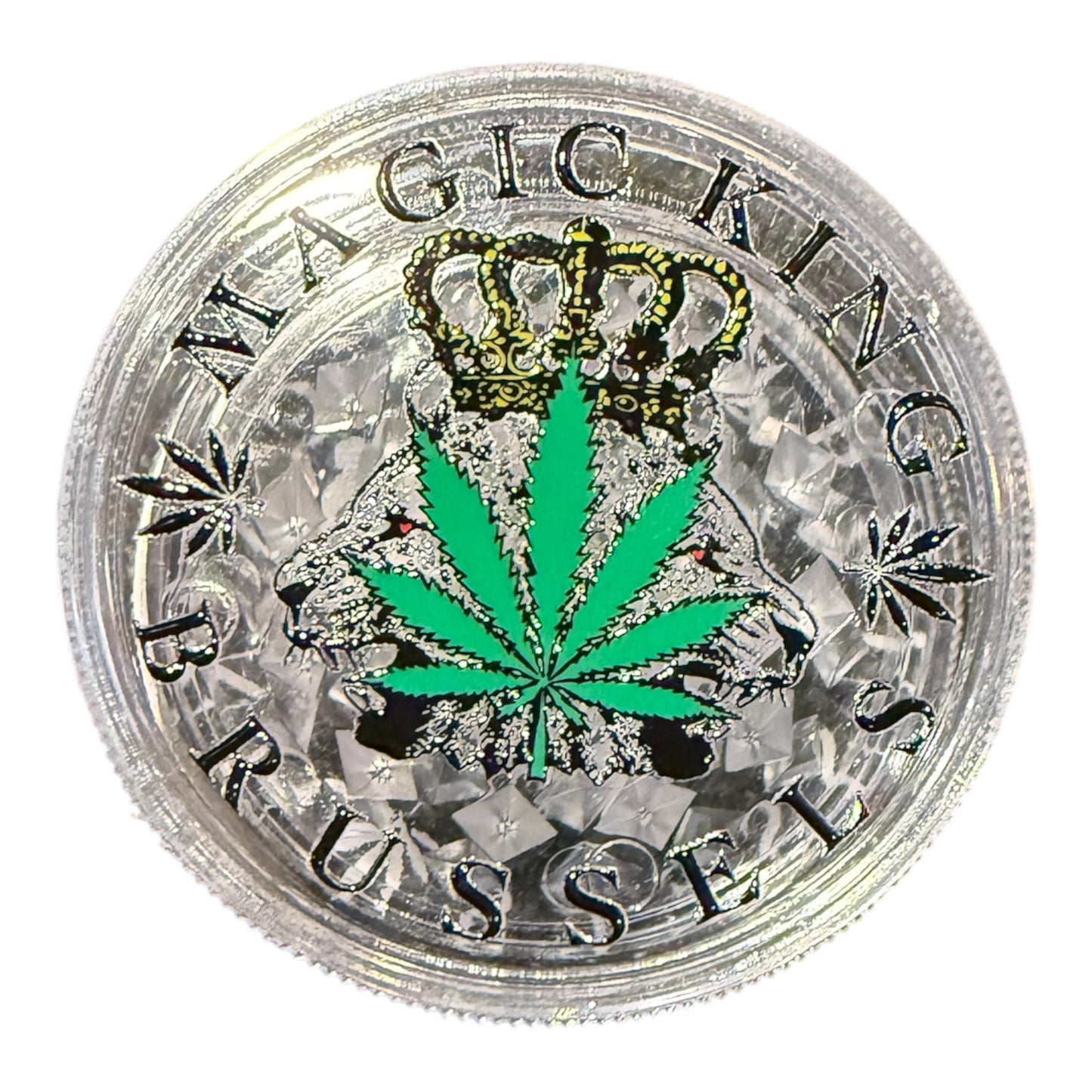 Grinder Plastique Transparent "Collector" -  Magic King Lion OG (2pièces)