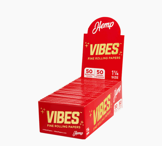 VIBES Feuilles à Rouler - 1/4 Rouge (Hemp)