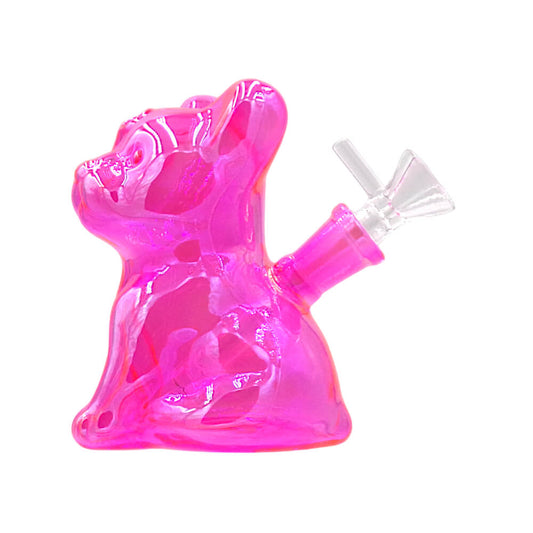 Bong "Verre" DOG Frenchie - Rose (11cm)