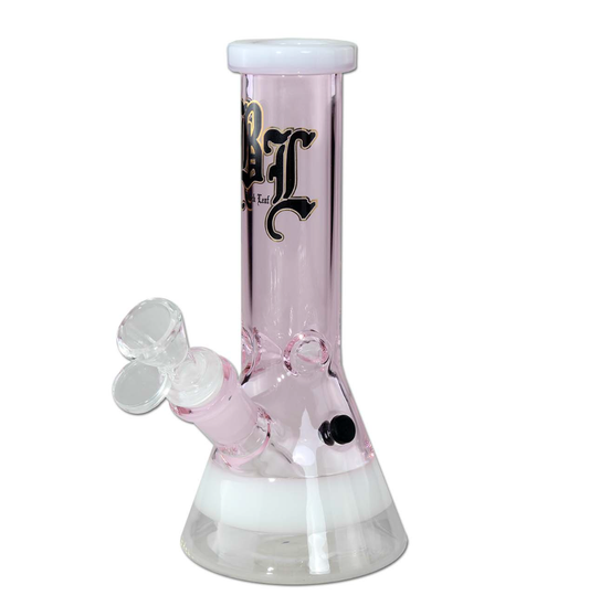 Bong - Black Leaf Beaker Ice Rose