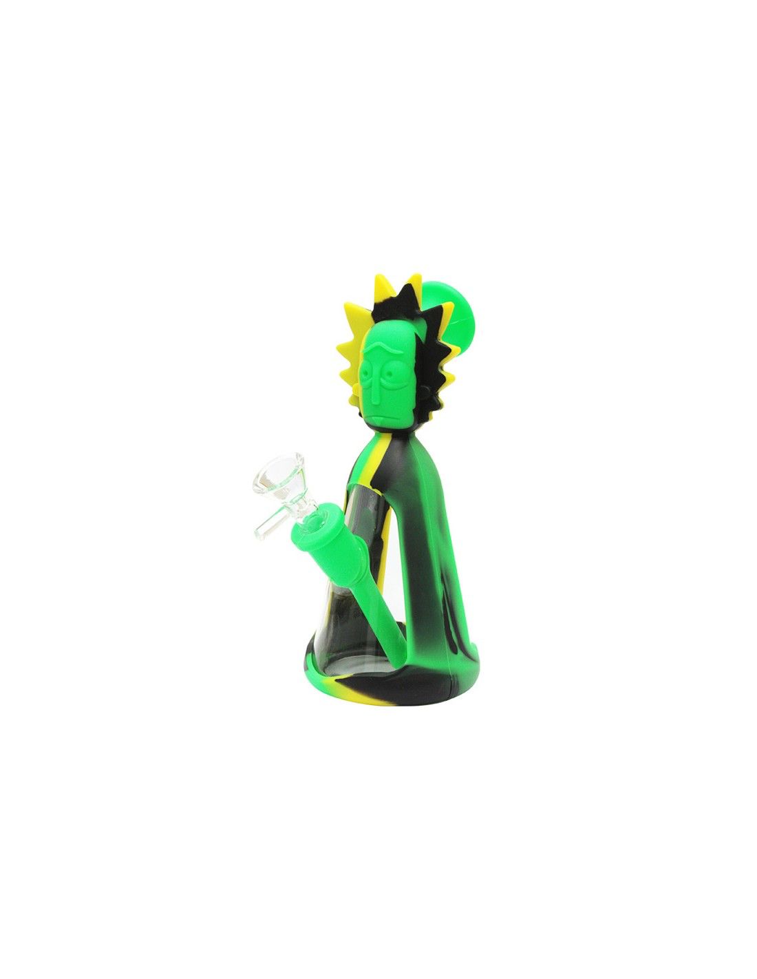 Bong Silicone & Verre - Rick & Morty (19 cm)