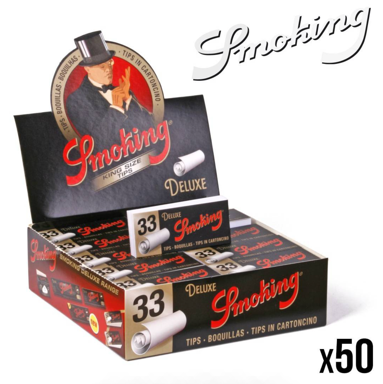 Smoking Deluxe - Filtres Tips Large (X33)