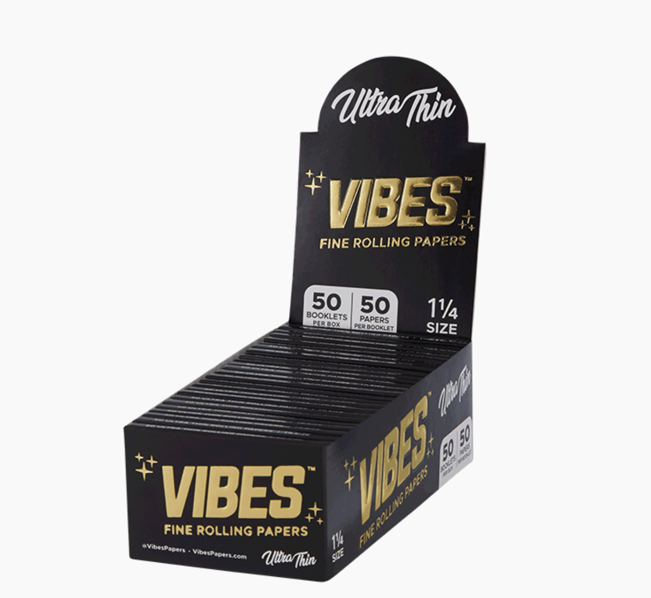 VIBES Feuilles à Rouler - 1/4 Noir (Ultra-Fin)