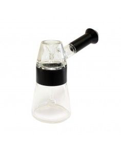 Pipe Verre & Aluminium Bubbler "Noir"