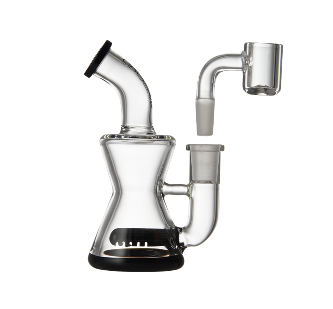 Dab Rig Groove - Micro Hourglass Rig Black