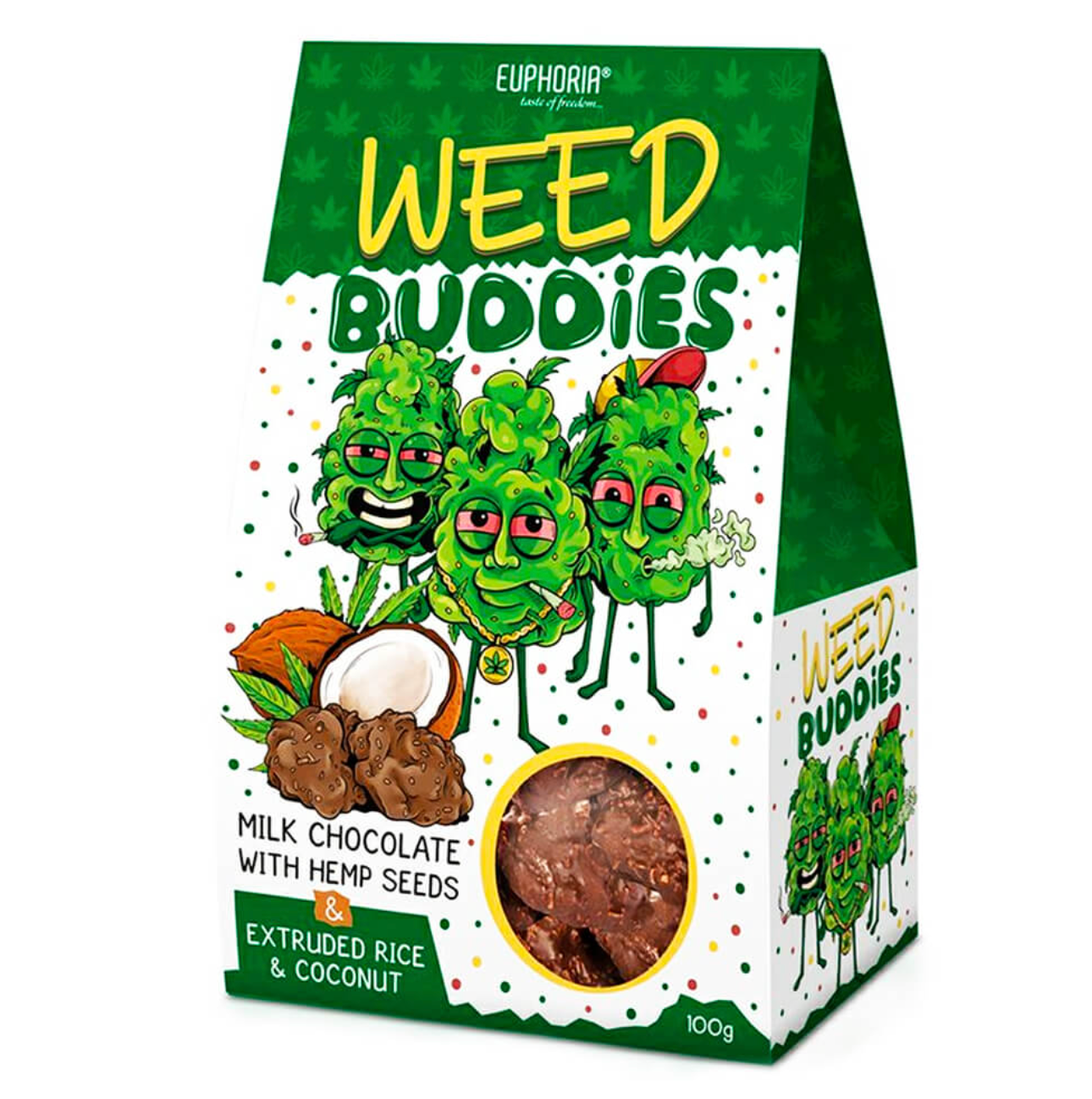 Cannabis Cookies Chocolat Lait  "Graines Chanvre" - Weed Budies (100g)