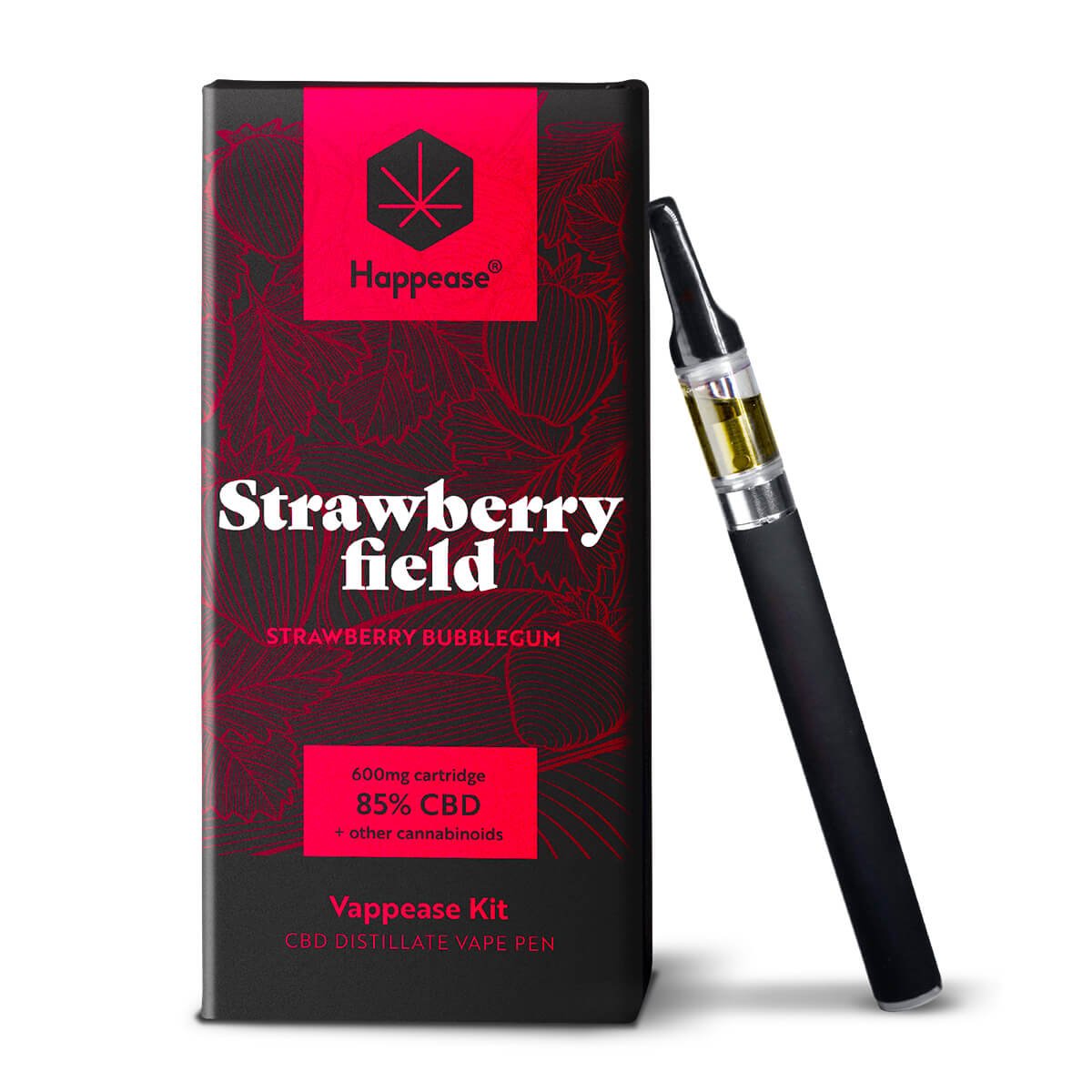 Happease Vape Pen  - Strawberry Field "Strawberry Bubblegum" (85% CBD)