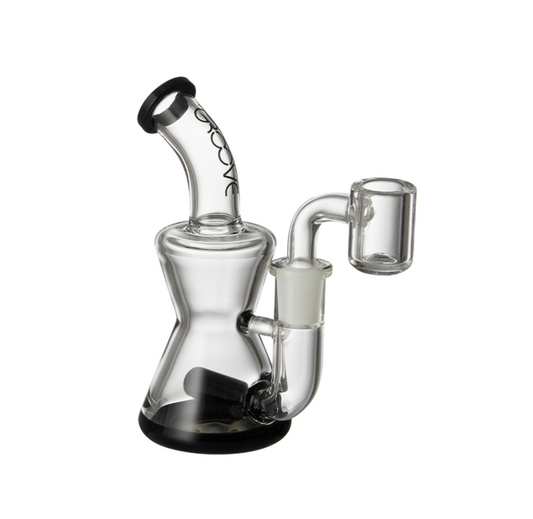 Dab Rig Groove - Micro Hourglass Rig Black