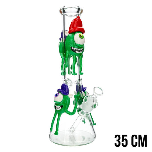 Bong Verre - Ice Bob Alien Vert (35cm)