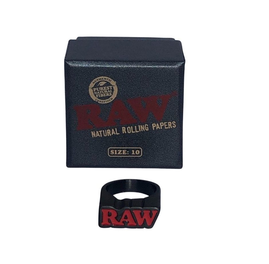 RAW BLACK - Bague Fumeur (Taille 10)