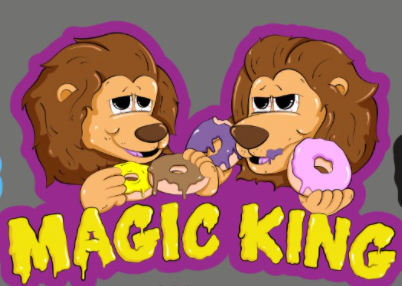 Stickers Logo - Lions Donuts Mauve/Jaune
