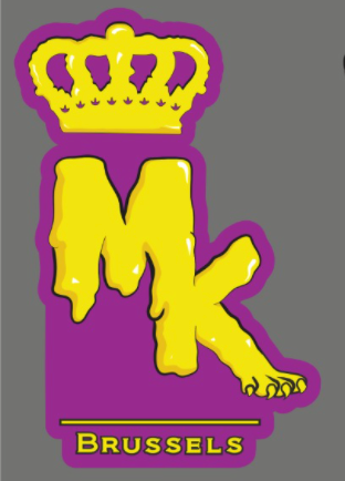 Stickers Logo - MK Mauve/Jaune