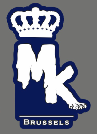 Stickers Logo - MK Bleu/Blanc