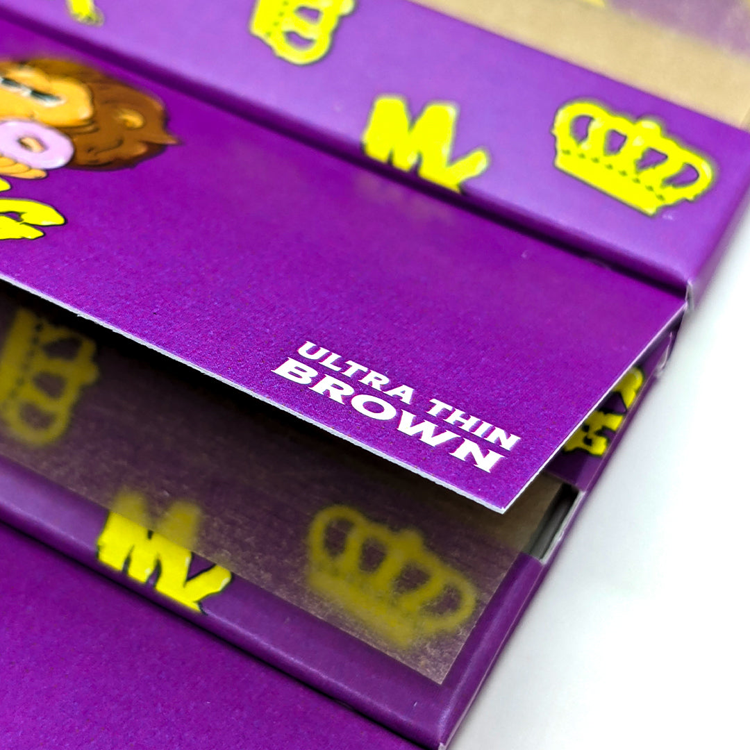 Magic King Donuts Purple - Rolling Papers Wide (Unbleached)